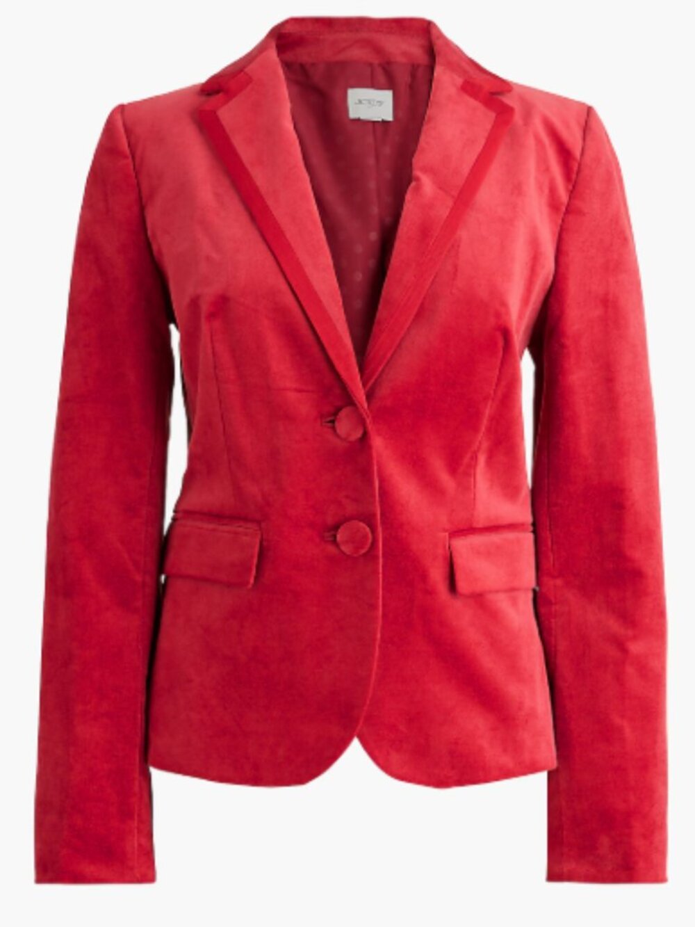 J Crew Red Velvet Formal Schoolboy Blazer Cotton Elegant Coat Office Chic Jacket